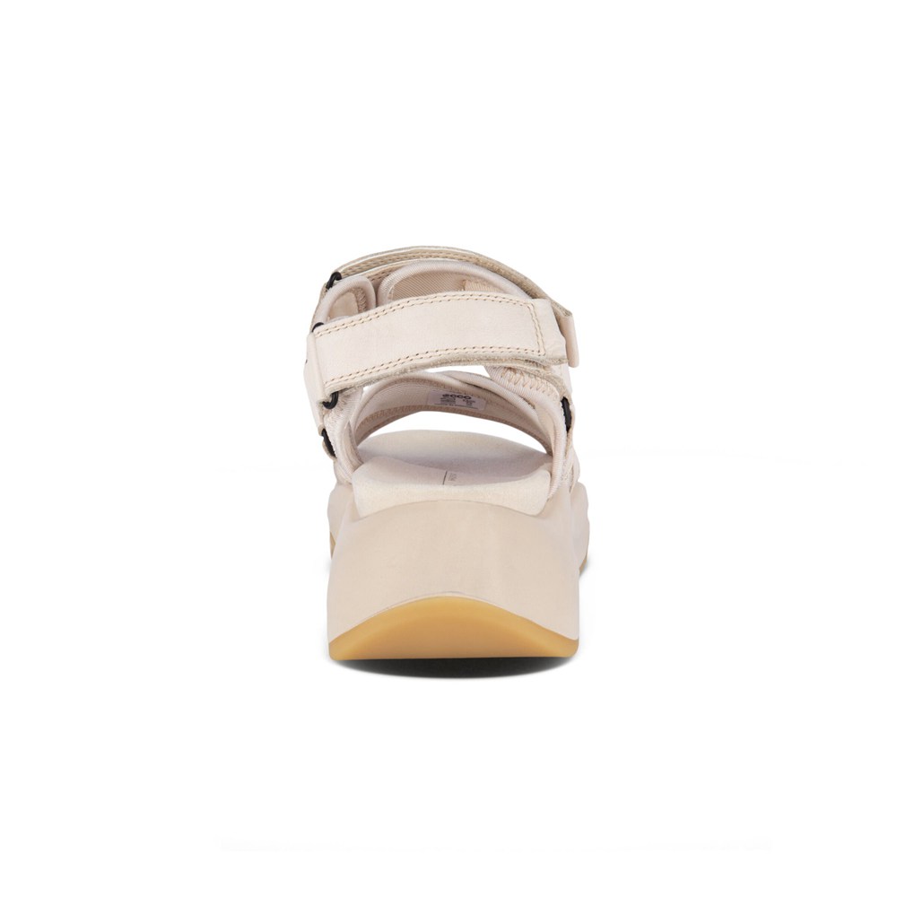 ECCO Womens Sandals Beige - Chunky Criss-Cross - UMN-652794